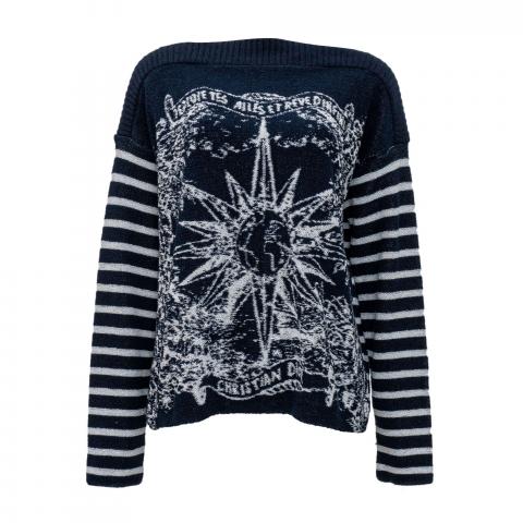 navy blue dior sweater