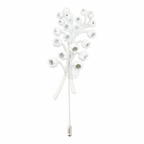 Sell Christian Dior Lily of The Valley Brooch - White | HuntStreet.sg