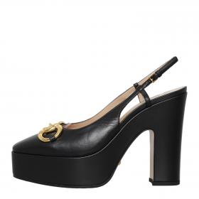 Gucci Horsebit Platform Pumps - Black/Gold