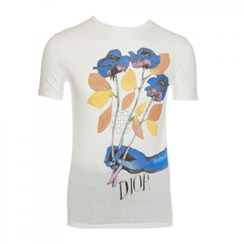 Sell Dior Homme x Alexander Foxton Flower Tee in White - White |  HuntStreet.sg